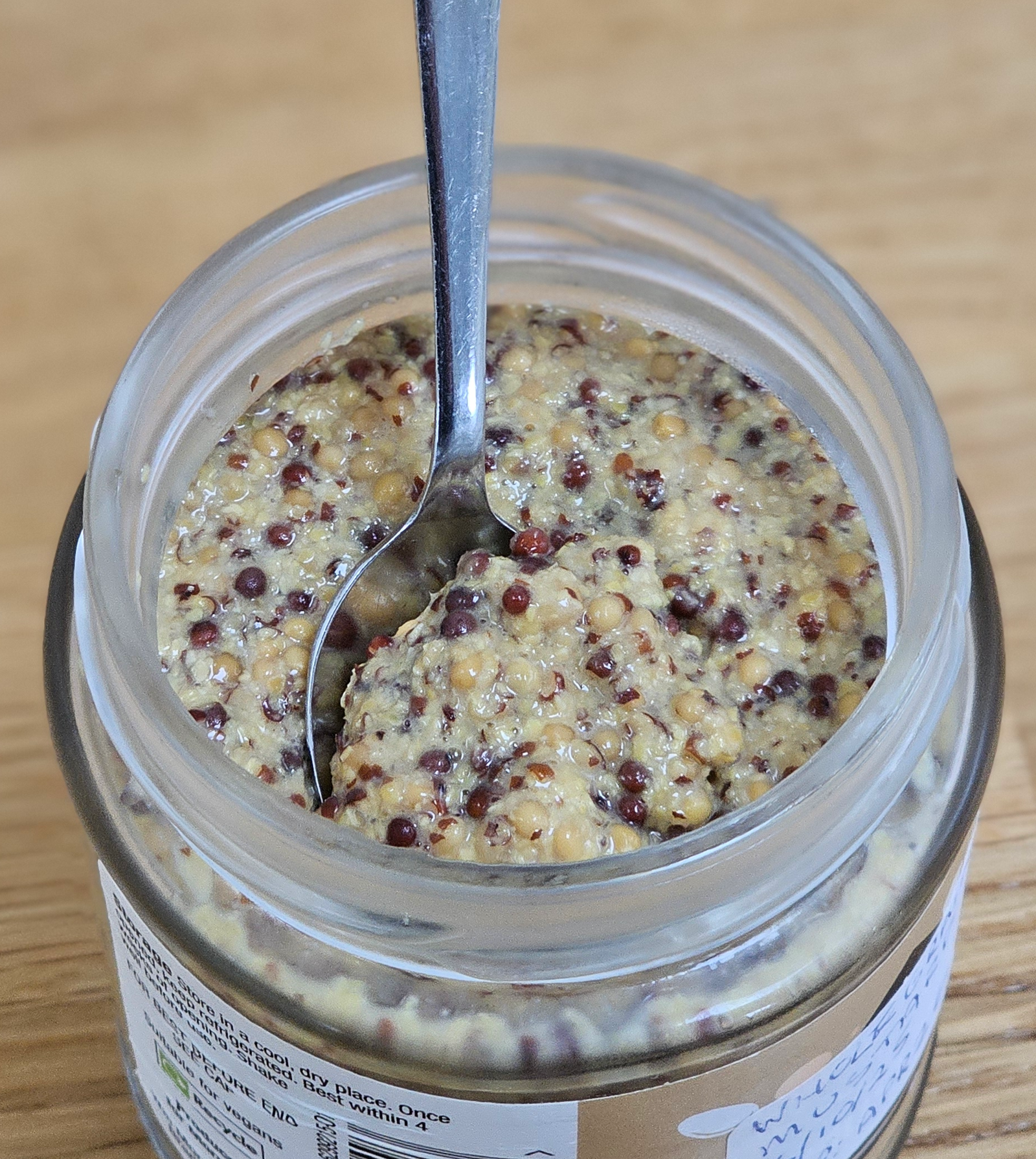 jar of whole grain mustard